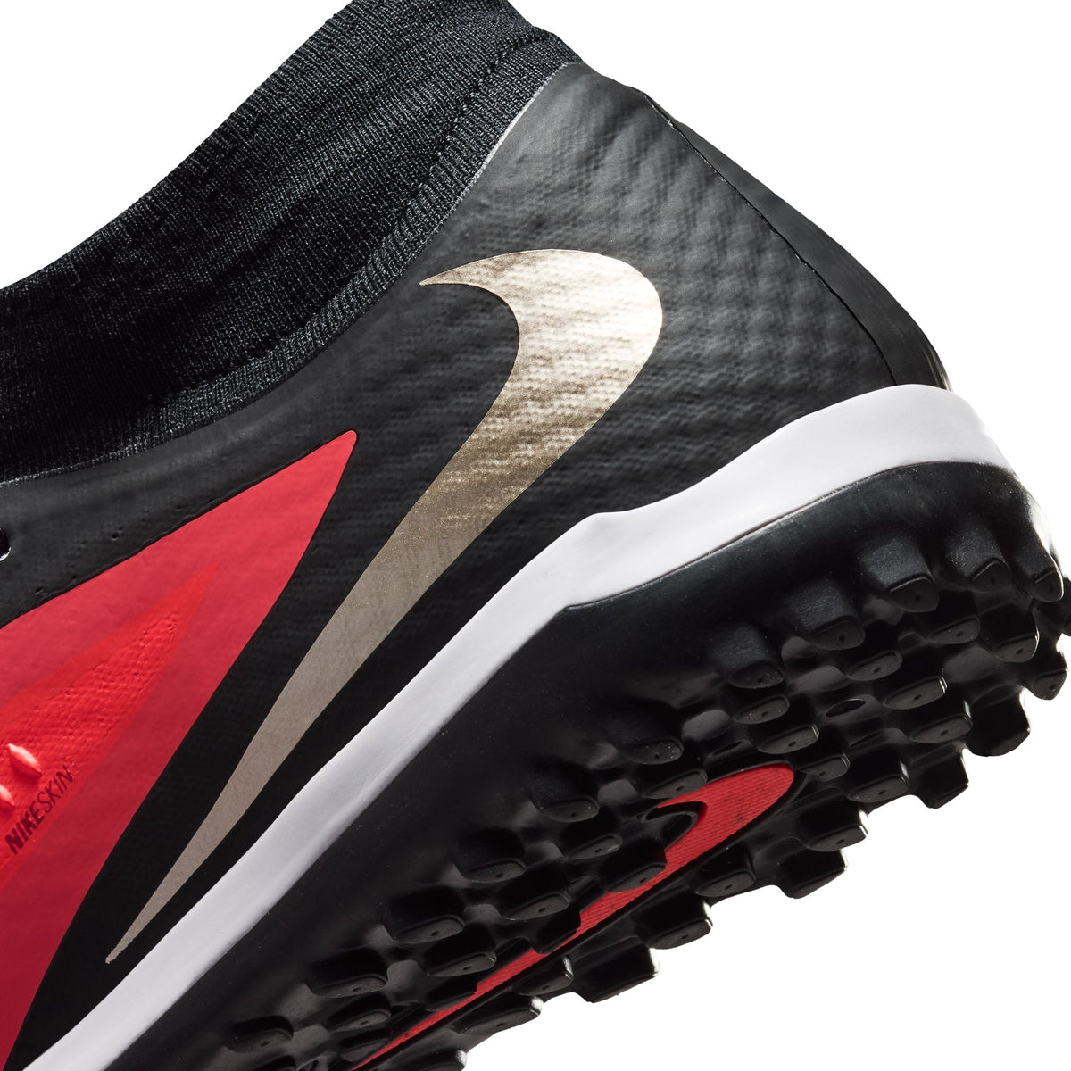 Nike Phantom 6 High Academy TF Turf Soccer Cleats- Bright Crimson/Blur/Black