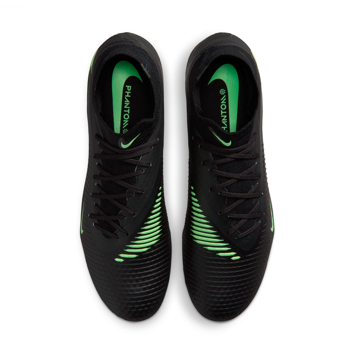 Nike Phantom 6 High Academy FG Firm Ground Soccer Cleats-Black/Illusion Green/Black