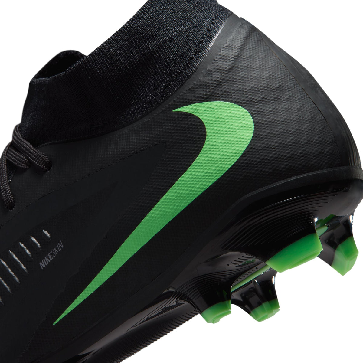 Nike Phantom 6 High Academy FG Firm Ground Soccer Cleats-Black/Illusion Green/Black