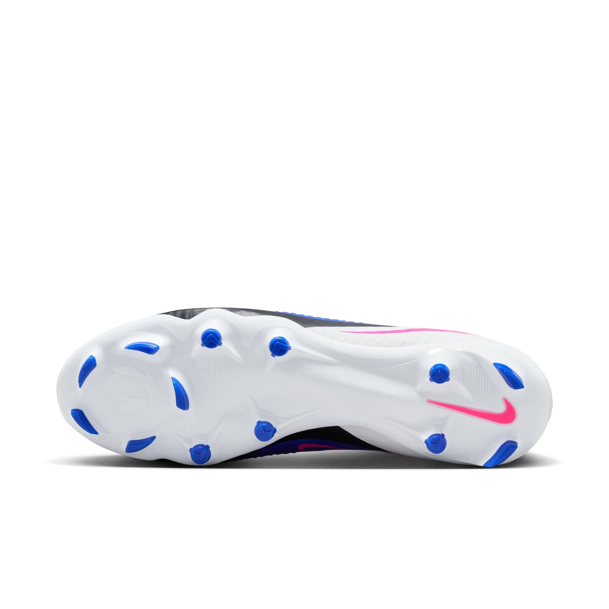 Nike Phantom 6 High Academy FG Firm Ground Soccer Cleats- Racer Blue/Pink Blast/White