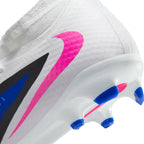 Nike Phantom 6 High Academy FG Firm Ground Soccer Cleats- Racer Blue/Pink Blast/White