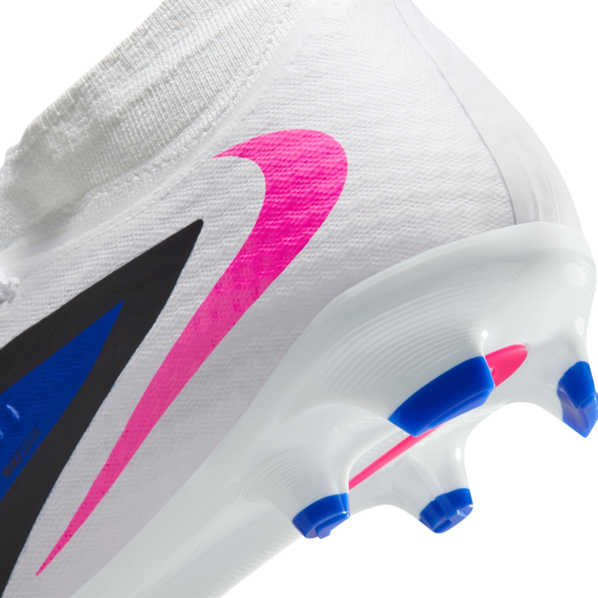 Nike Phantom 6 High Academy FG Firm Ground Soccer Cleats- Racer Blue/Pink Blast/White