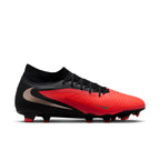 Nike Phantom 6 High Academy FG Firm Ground Soccer Cleats- Bright Crimson/Blur/Black