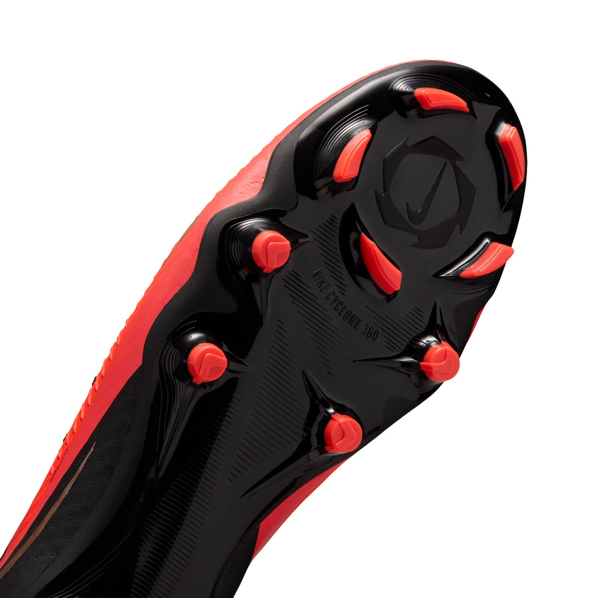Nike Phantom 6 High Academy FG Firm Ground Soccer Cleats- Bright Crimson/Blur/Black
