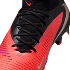 Nike Phantom 6 High Academy FG Firm Ground Soccer Cleats- Bright Crimson/Blur/Black