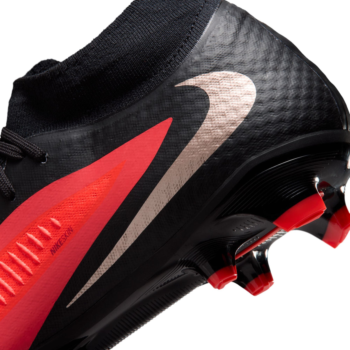 Nike Phantom 6 High Academy FG Firm Ground Soccer Cleats- Bright Crimson/Blur/Black