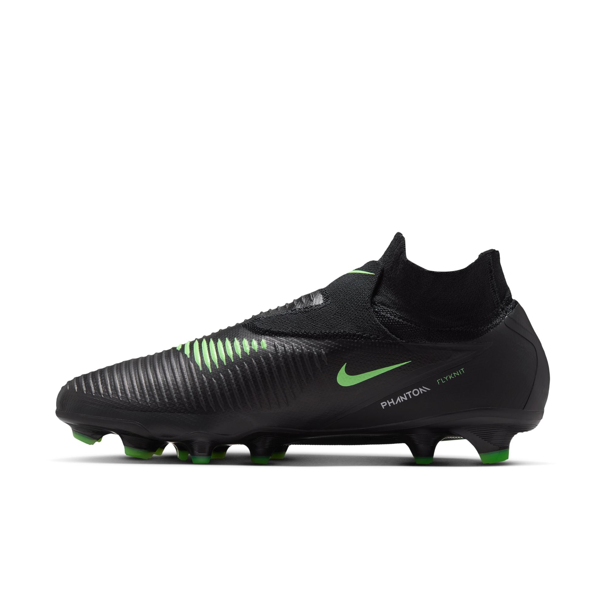 Nike Phantom 6 High Pro FG Firm Ground Soccer Cleats - Black/Illusion Green/Black