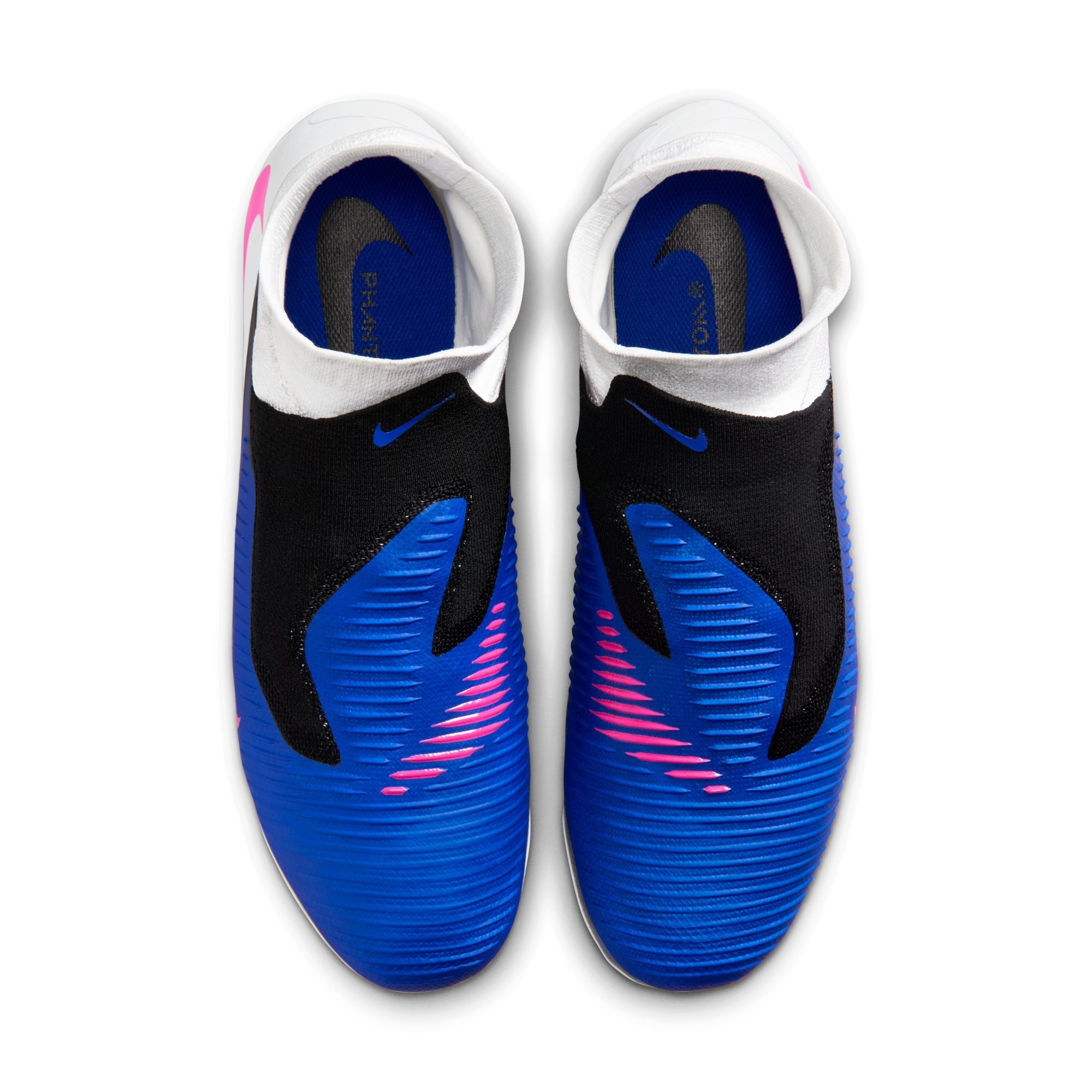 Nike Phantom 6 High Pro FG Firm Ground Soccer Cleats - Racer Blue/Pink Blast/White