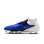 Nike Phantom 6 High Pro FG Firm Ground Soccer Cleats - Racer Blue/Pink Blast/White