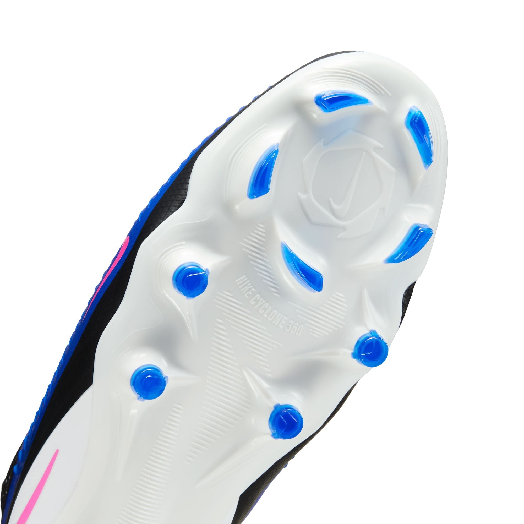 Nike Phantom 6 High Pro FG Firm Ground Soccer Cleats - Racer Blue/Pink Blast/White