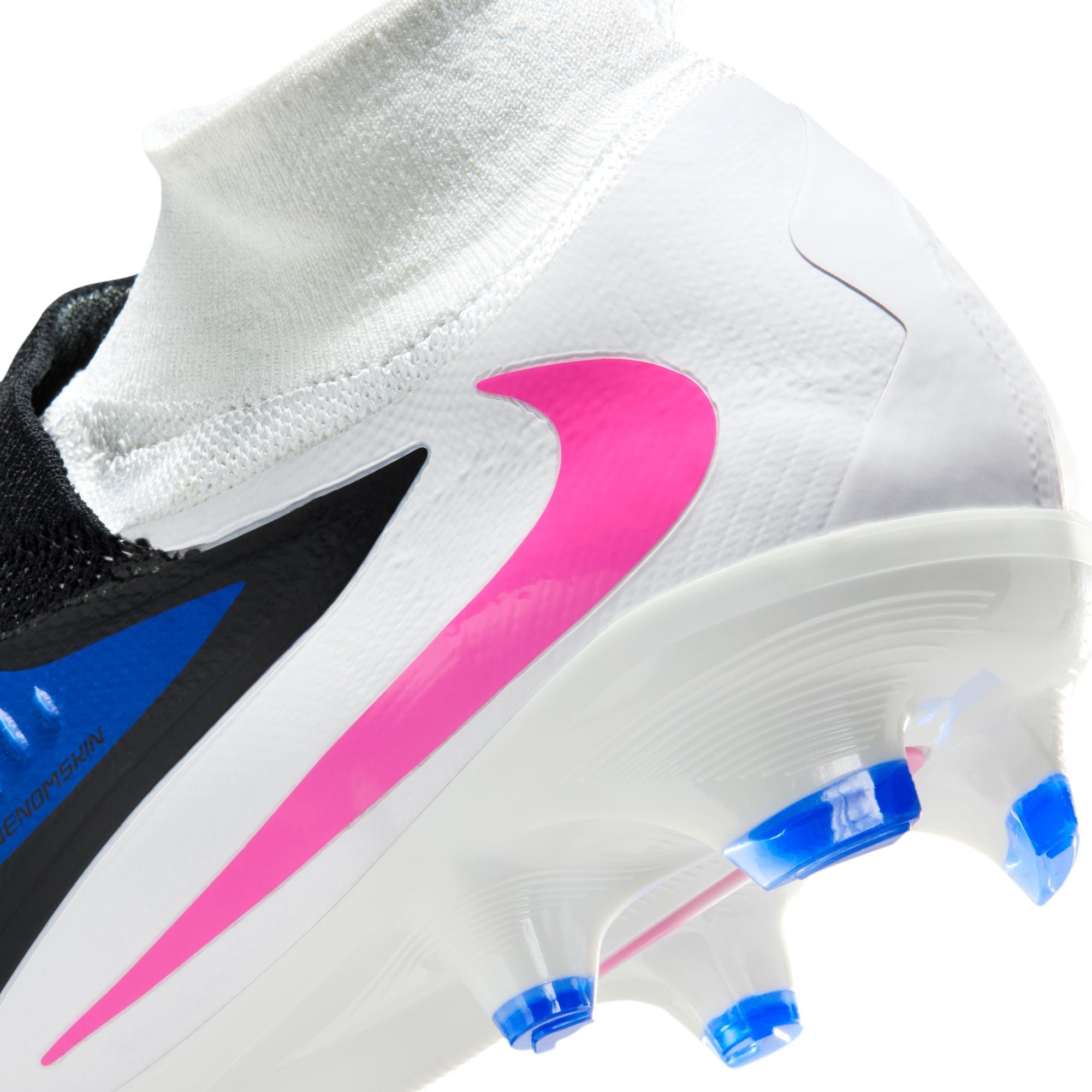 Nike Phantom 6 High Pro FG Firm Ground Soccer Cleats - Racer Blue/Pink Blast/White
