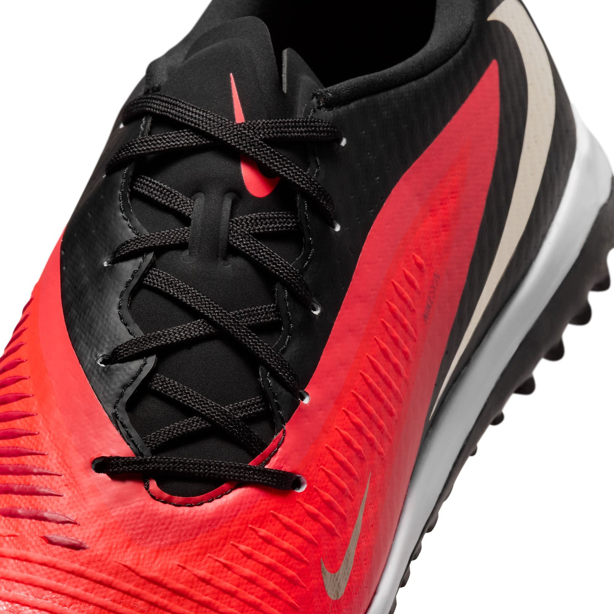 Nike Phantom 6 Low Academy TF Turf Soccer Cleats- Bright Crimson/Blur/Black