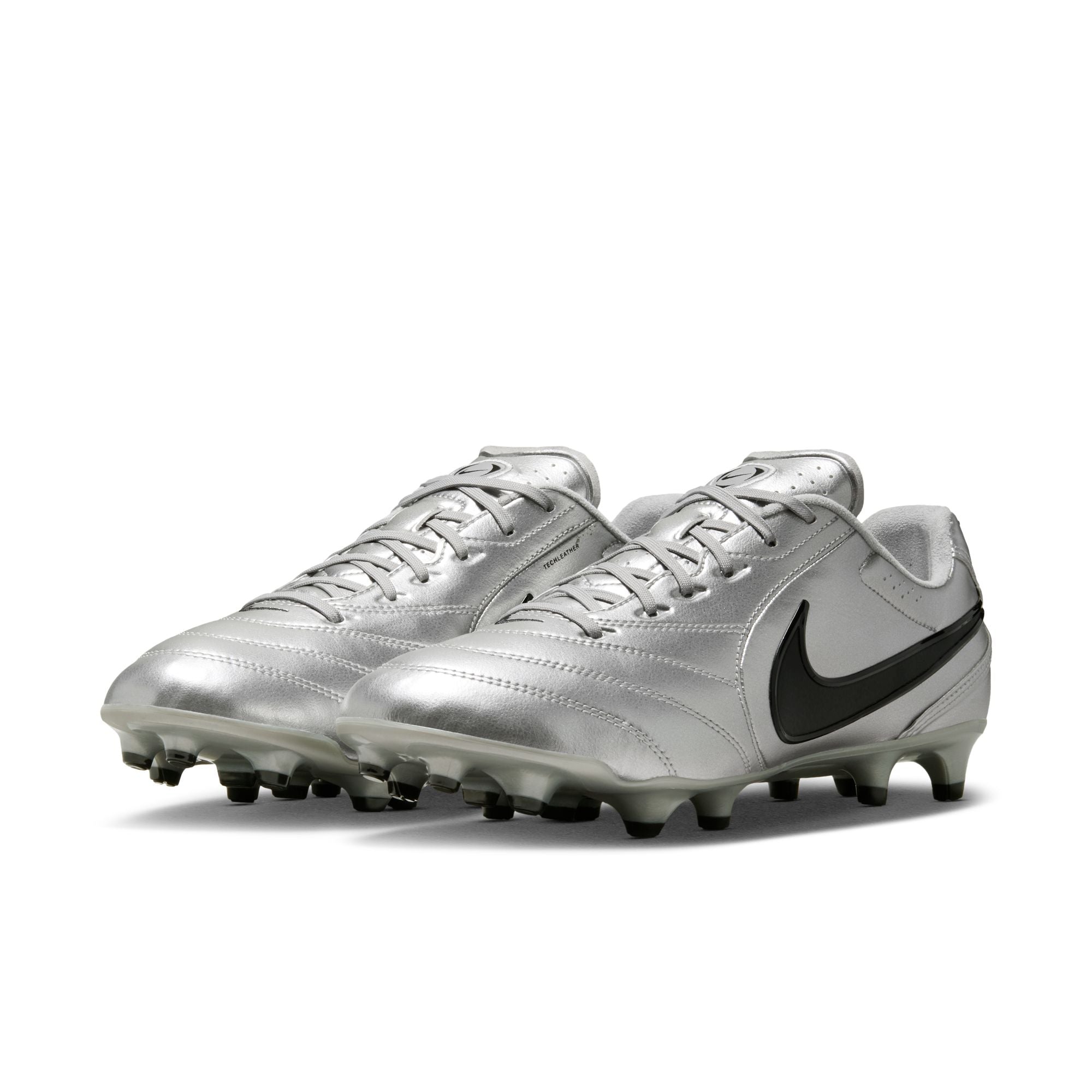 Nike Tiempo Ligera Pro FG Firm Ground Soccer Cleats- Metallic Silver/Black