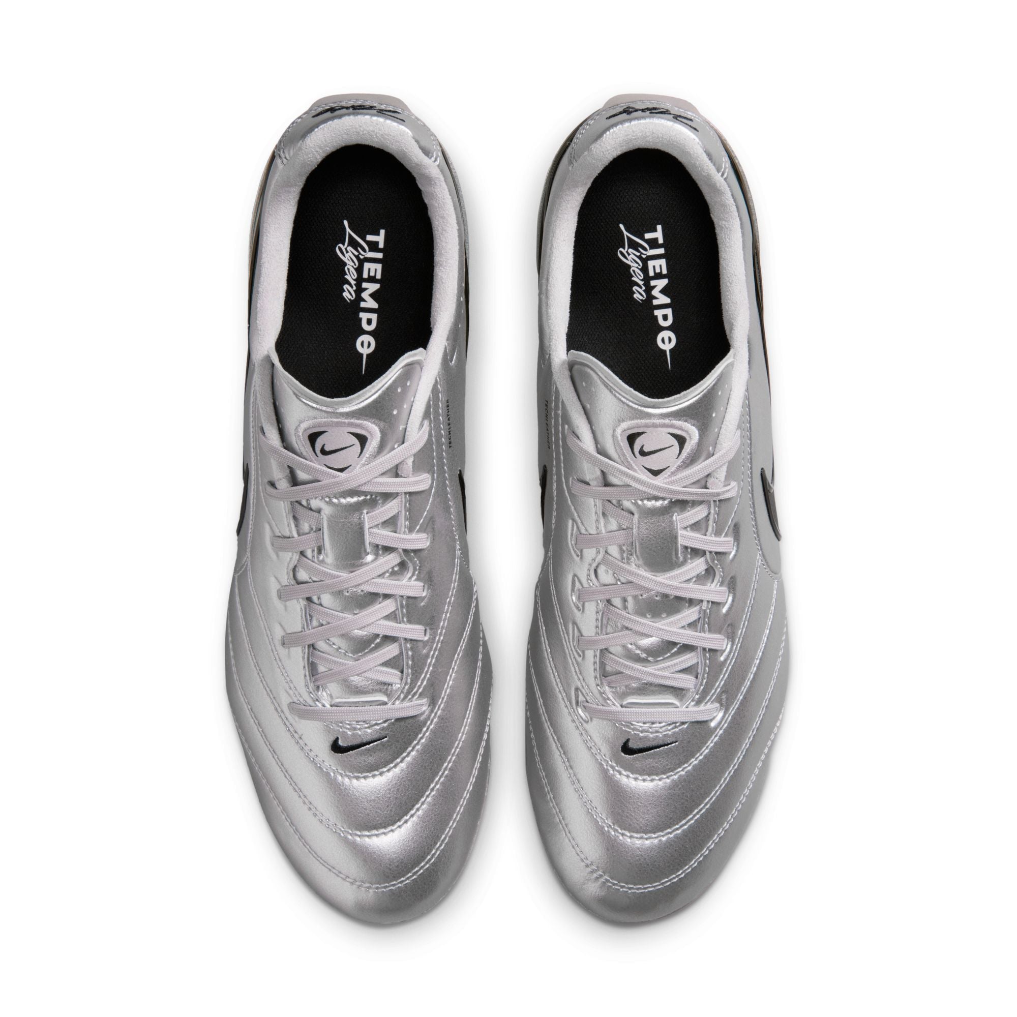Nike Tiempo Ligera Pro FG Firm Ground Soccer Cleats- Metallic Silver/Black