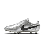 Nike Tiempo Ligera Pro FG Firm Ground Soccer Cleats- Metallic Silver/Black