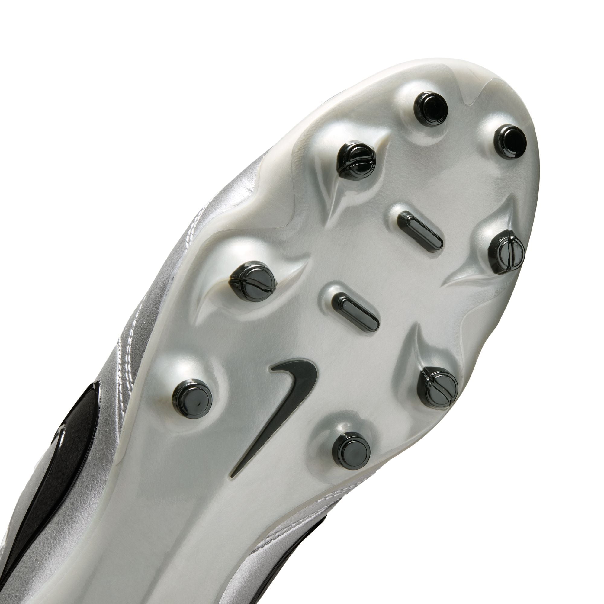 Nike Tiempo Ligera Pro FG Firm Ground Soccer Cleats- Metallic Silver/Black