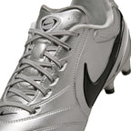 Nike Tiempo Ligera Pro FG Firm Ground Soccer Cleats- Metallic Silver/Black