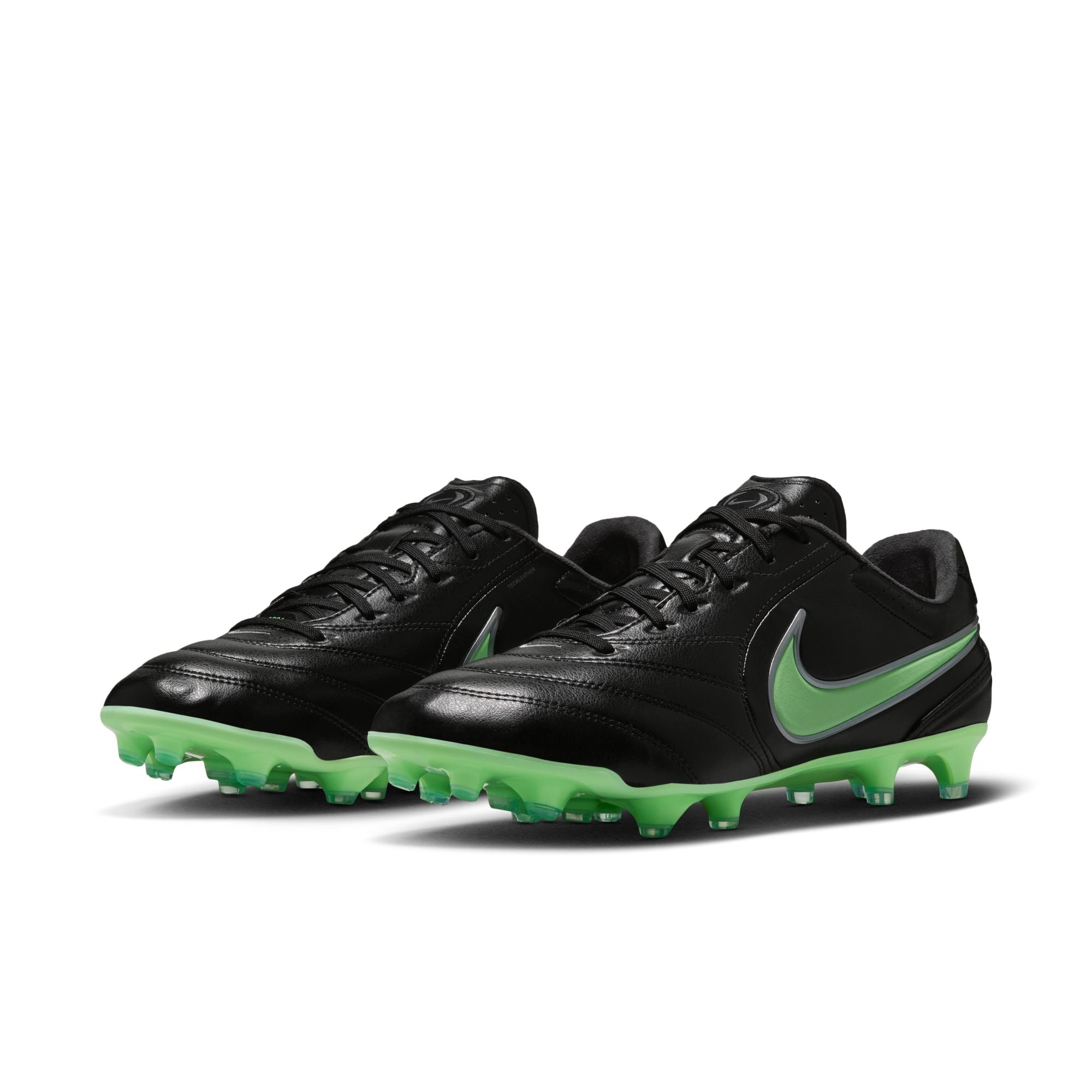 Nike Tiempo Ligera Pro FG Firm Ground Soccer Cleats- Black/Illusion Green/Black