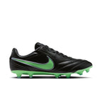 Nike Tiempo Ligera Pro FG Firm Ground Soccer Cleats- Black/Illusion Green/Black