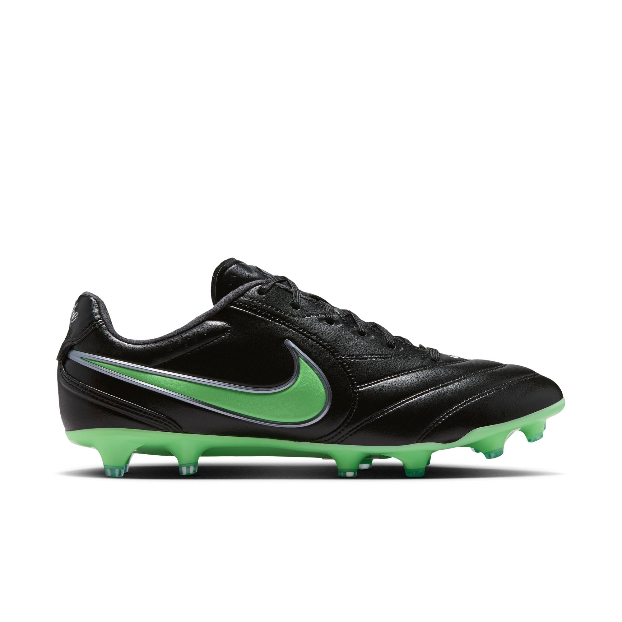 Nike Tiempo Ligera Pro FG Firm Ground Soccer Cleats- Black/Illusion Green/Black