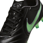 Nike Tiempo Ligera Pro FG Firm Ground Soccer Cleats- Black/Illusion Green/Black