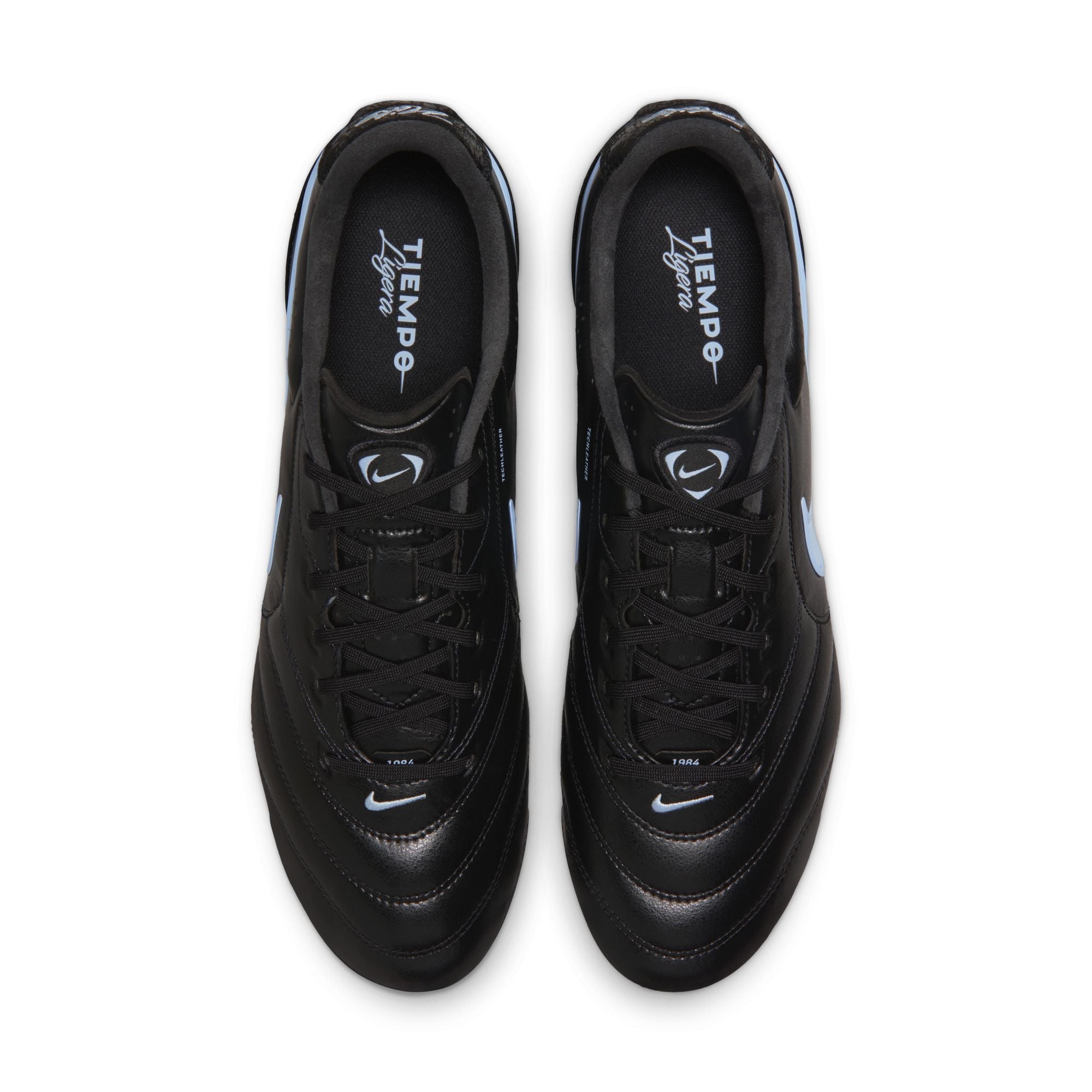 Nike Tiempo Ligera Pro FG Firm Ground Soccer Cleats- Black/Obsidian/ Ice Blue