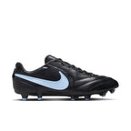 Nike Tiempo Ligera Pro FG Firm Ground Soccer Cleats- Black/Obsidian/ Ice Blue