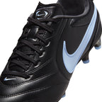 Nike Tiempo Ligera Pro FG Firm Ground Soccer Cleats- Black/Obsidian/ Ice Blue