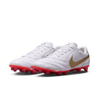 Nike Tiempo Ligera Pro FG Firm Ground Soccer Cleats-  White/Bright Crimson/Blur