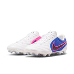 Nike Tiempo Ligera Pro FG Firm Ground Soccer Cleats- White/Black/Racer Blue/Pink Blast