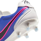 Nike Tiempo Ligera Pro FG Firm Ground Soccer Cleats- White/Black/Racer Blue/Pink Blast
