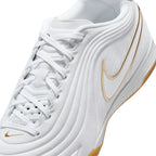 Nike Tiempo Reactgato IN Indoor/Court Low-Top Soccer Shoes - White/Metallic Gold