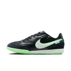 Nike Tiempo Streetgato IN Indoor/Court Low-Top Soccer Shoes- Black/Illusion Green/Black