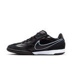 Nike Tiempo Streetgato IN Indoor/Court Low-Top Soccer Shoes-  Black/Obsidian/Ice Blue