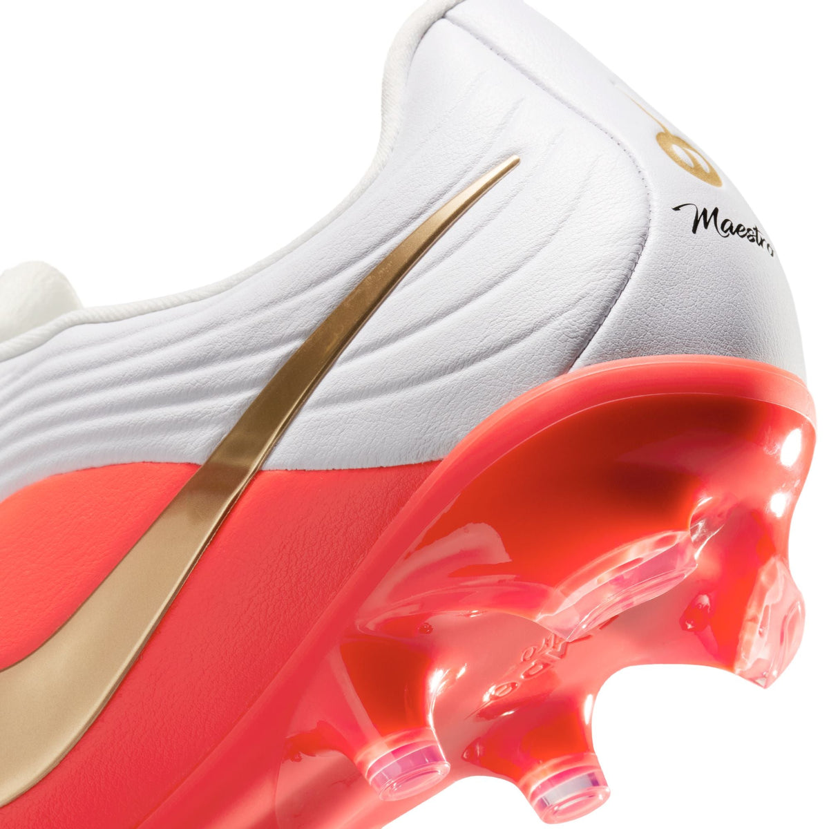 Nike Tiempo Maestro Academy FG Firm Ground Soccer Cleat -White/Blur/ Bright Crimson
