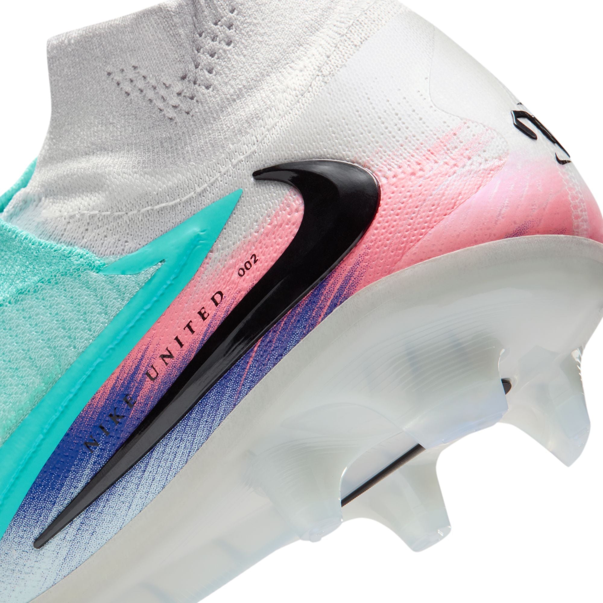 Nike United Phantom 6 High Elite FG Firm Ground Soccer Cleats- Pistachio Frost/Hyper Orange