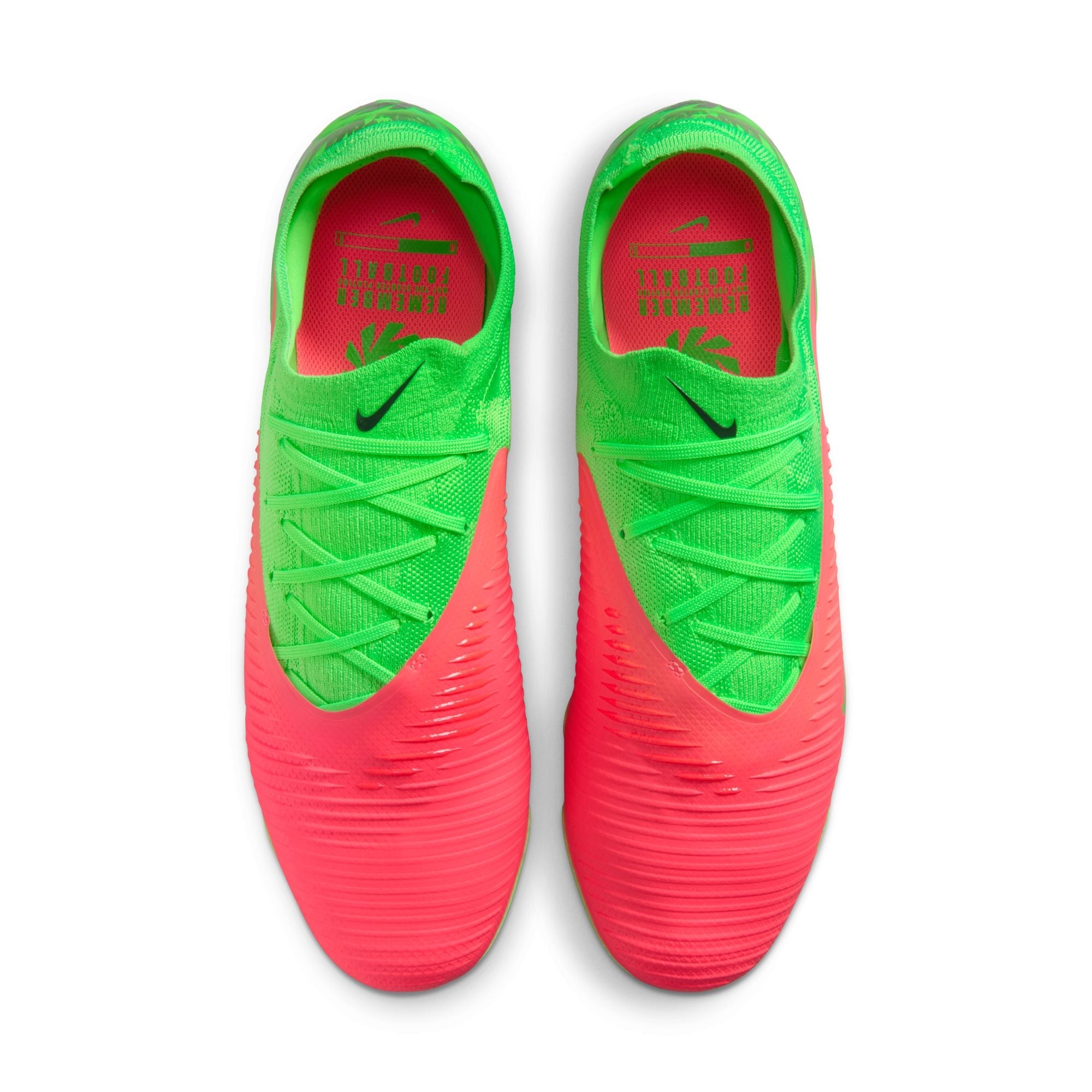 Nike Phantom 6 Low Pro "Erling Haaland" FG Firm Ground Soccer Cleats - Hot Punch/Black/Green Strike