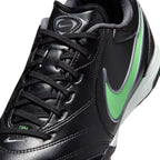 Nike Tiempo Ligera Pro TF Turf Soccer Cleats- Black/Illusion Green/Black