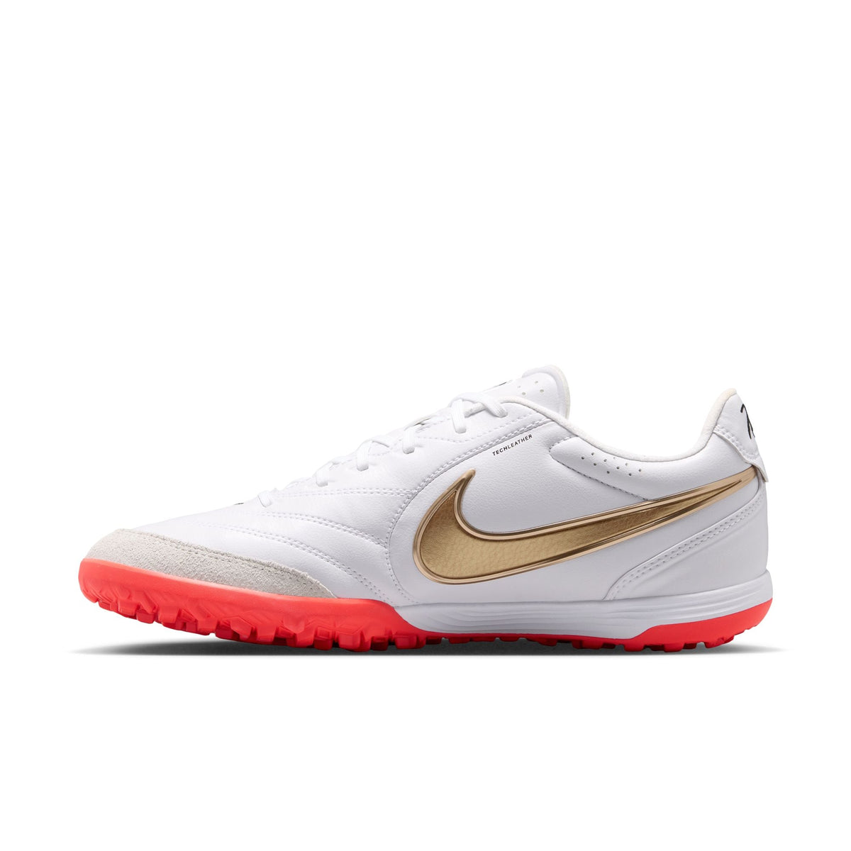 Nike Tiempo Ligera Pro TF Turf Soccer Cleats- White/Bright Crimson/Blur