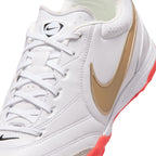 Nike Tiempo Ligera Pro TF Turf Soccer Cleats- White/Bright Crimson/Blur