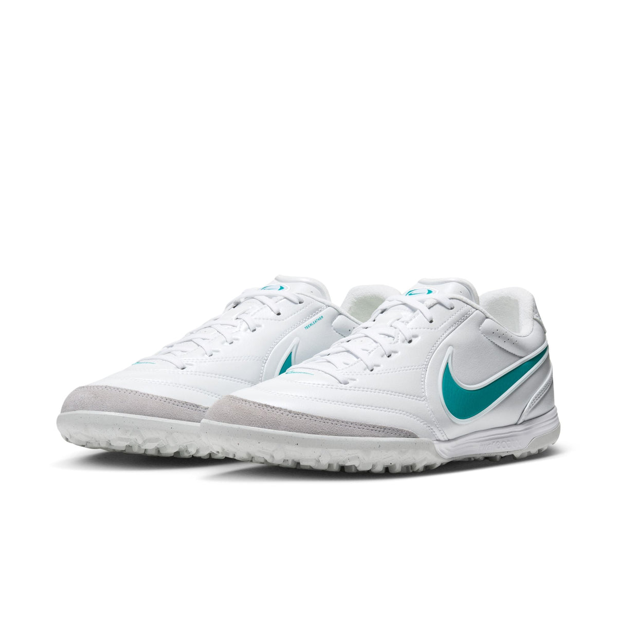 Nike Tiempo Ligera Pro TF Turf Soccer Cleats- White/Dusty Cactus