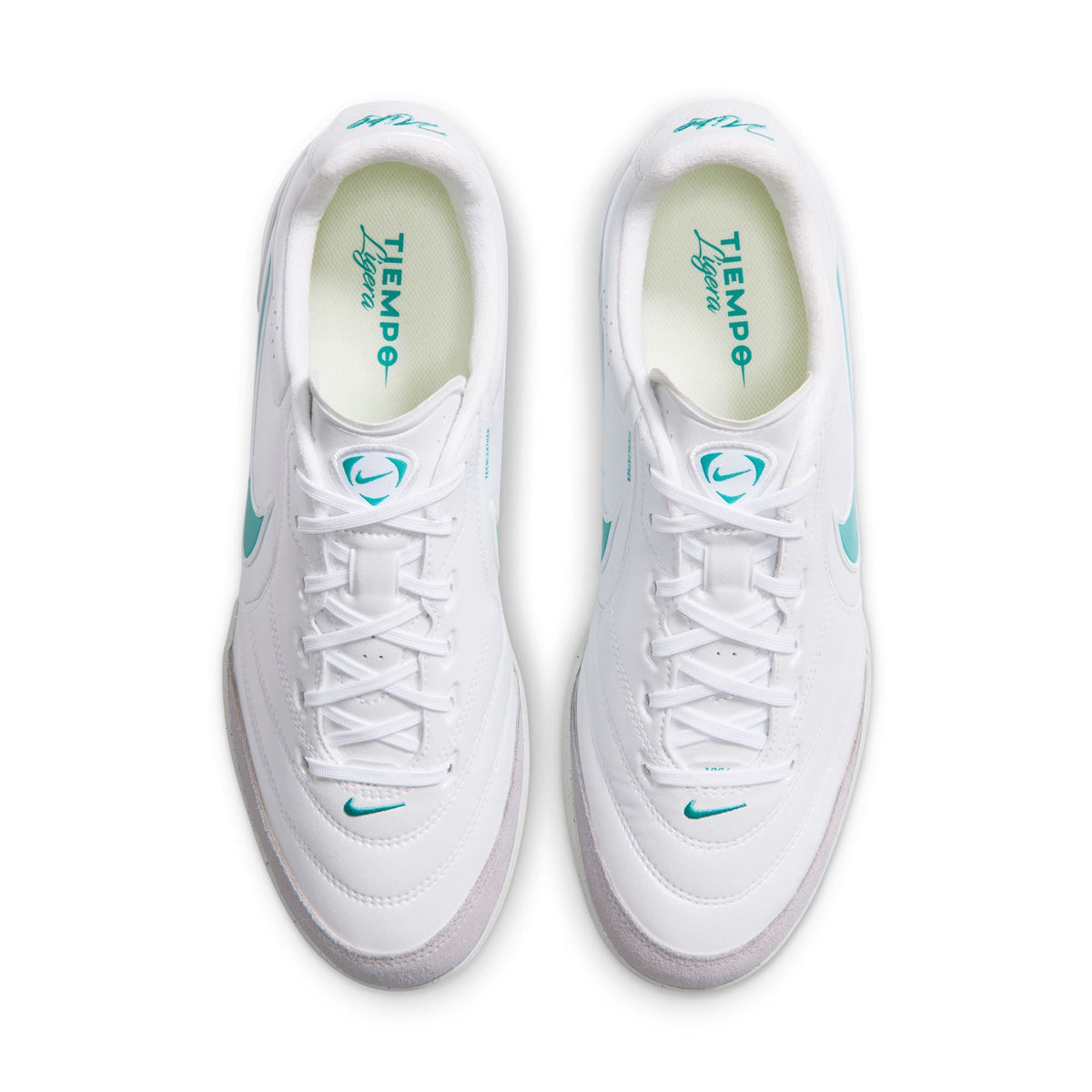 Nike Tiempo Ligera Pro TF Turf Soccer Cleats- White/Dusty Cactus
