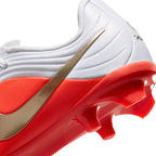 Nike Junior Tiempo Maestro Academy FG Firm Ground Soccer Cleat -  White/Blur/Bright Crimson