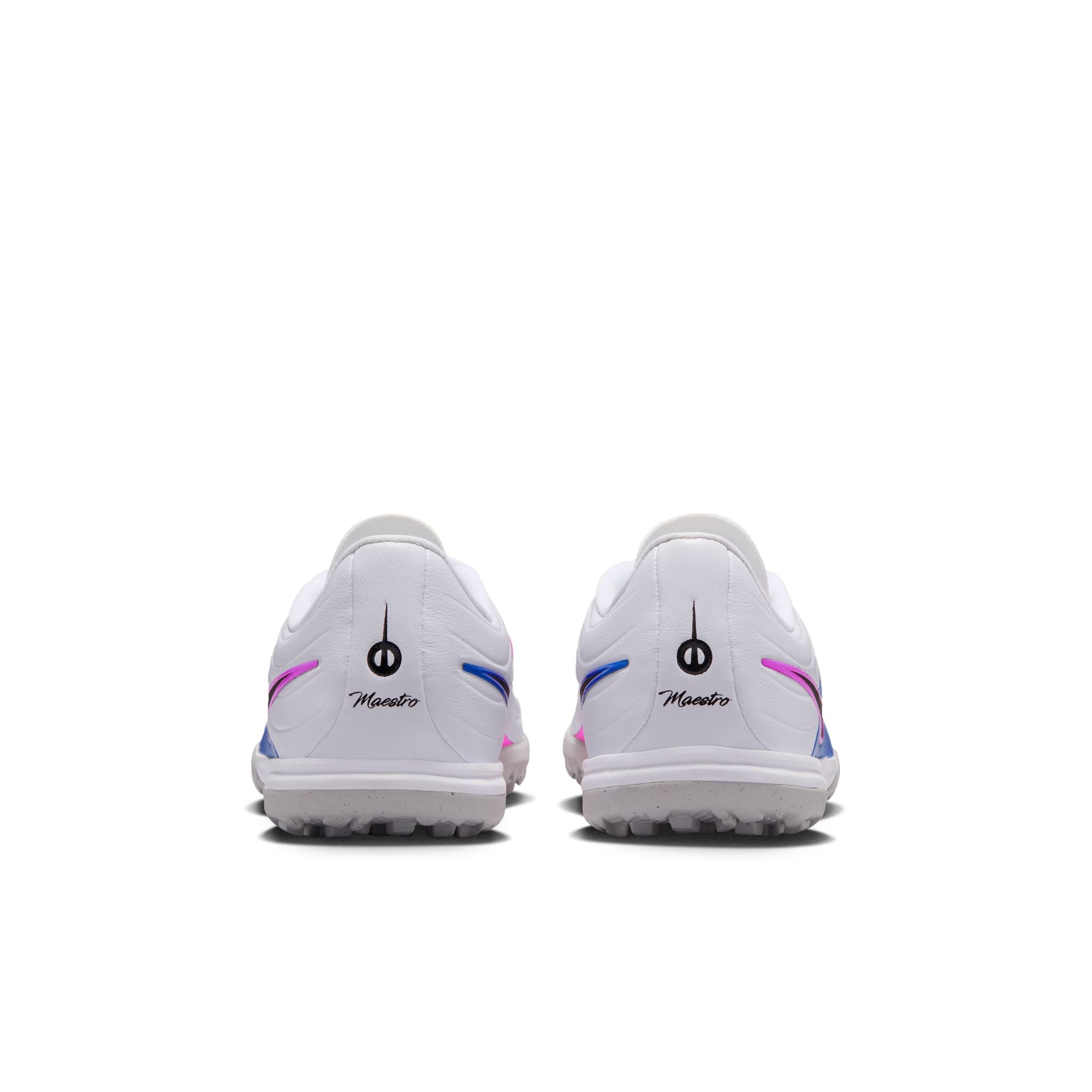 Nike Junior Tiempo Maestro Academy TF Turf Soccer Cleat - White/Black/Racer Blue/Pink Blast