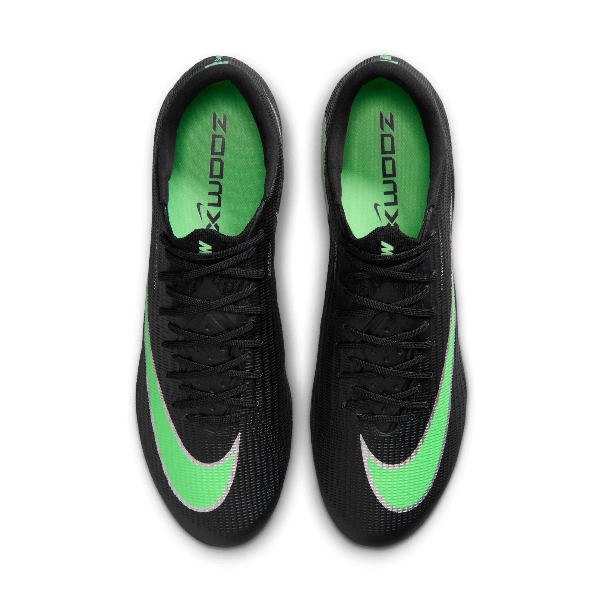 Nike Air Zoom Mercurial Superfly 11 Elite FG Firm-Ground Low-Top Soccer Cleats- Black/Illusion Green/Black