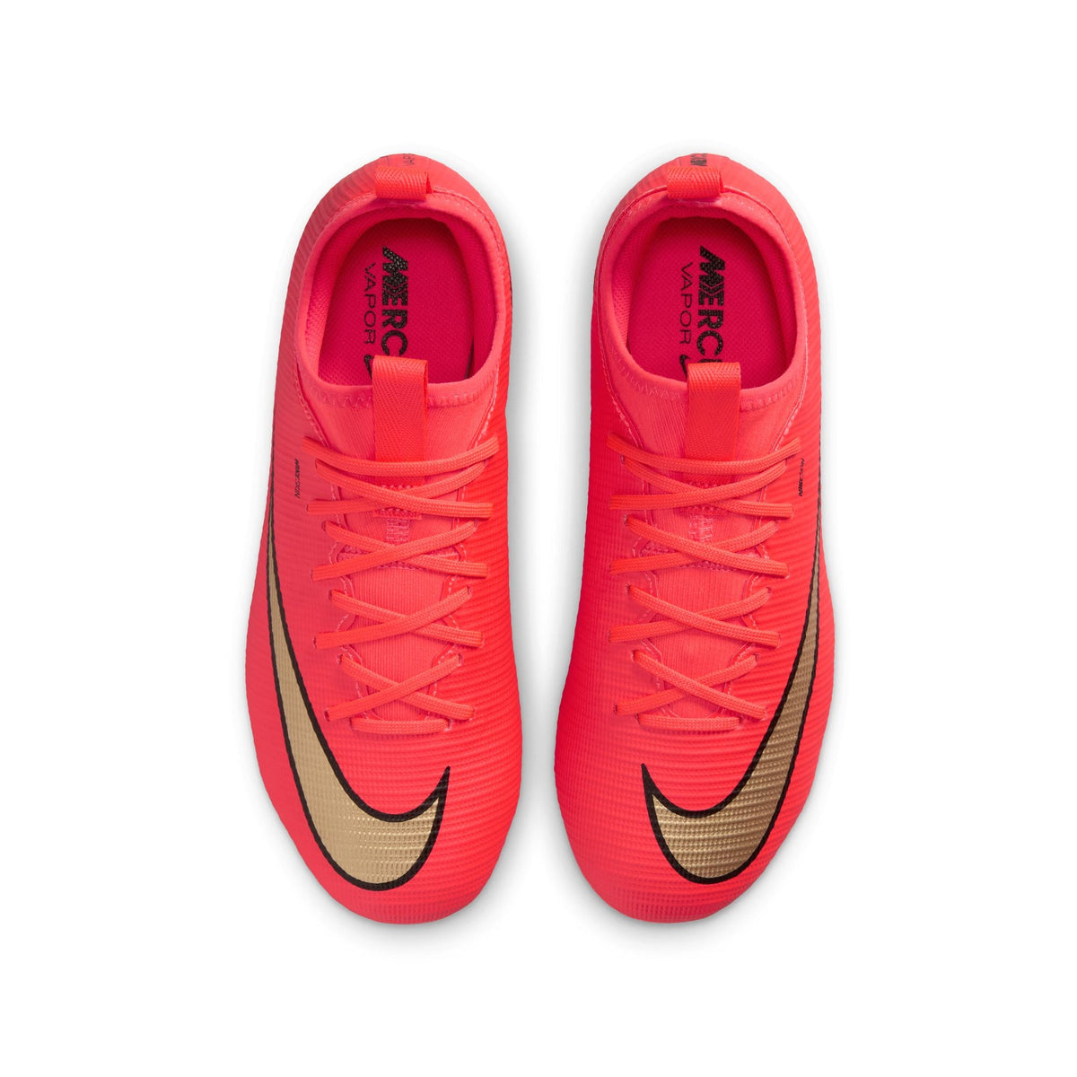 Nike Junior Mercurial Vapor 17 Academy FG Firm Ground Low-Top Soccer Cleats-  Bright Crimson/Blur