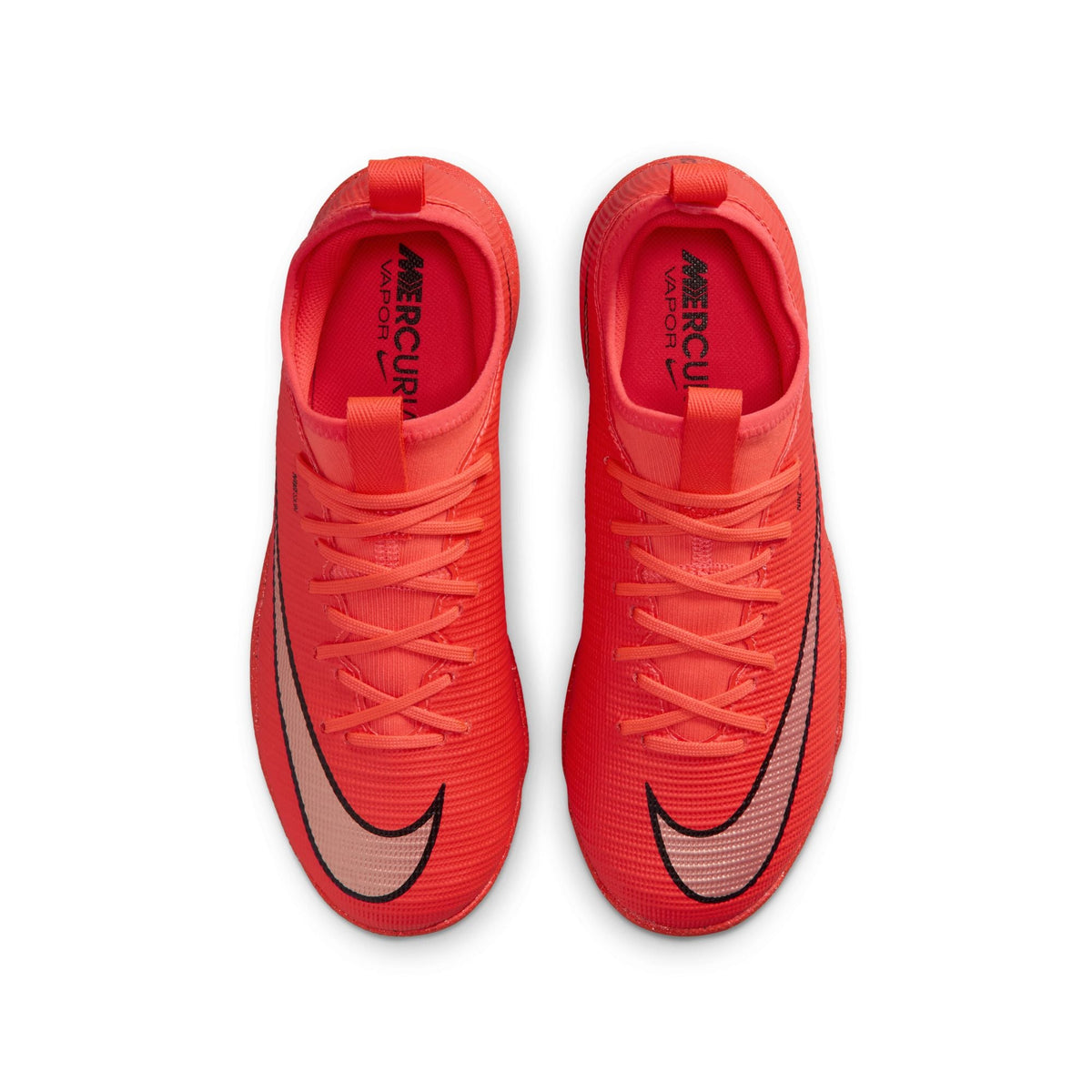 Nike Junior Mercurial Vapor 17 Academy TF Turf Soccer Cleats-Bright Crimson/Blur