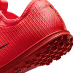 Nike Junior Mercurial Vapor 17 Academy TF Turf Soccer Cleats-Bright Crimson/Blur