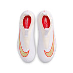 Nike Junior Zoom Mercurial Superfly 11 Academy FG Firm Ground Soccer Cleats-White/Blur/Bright Crimson
