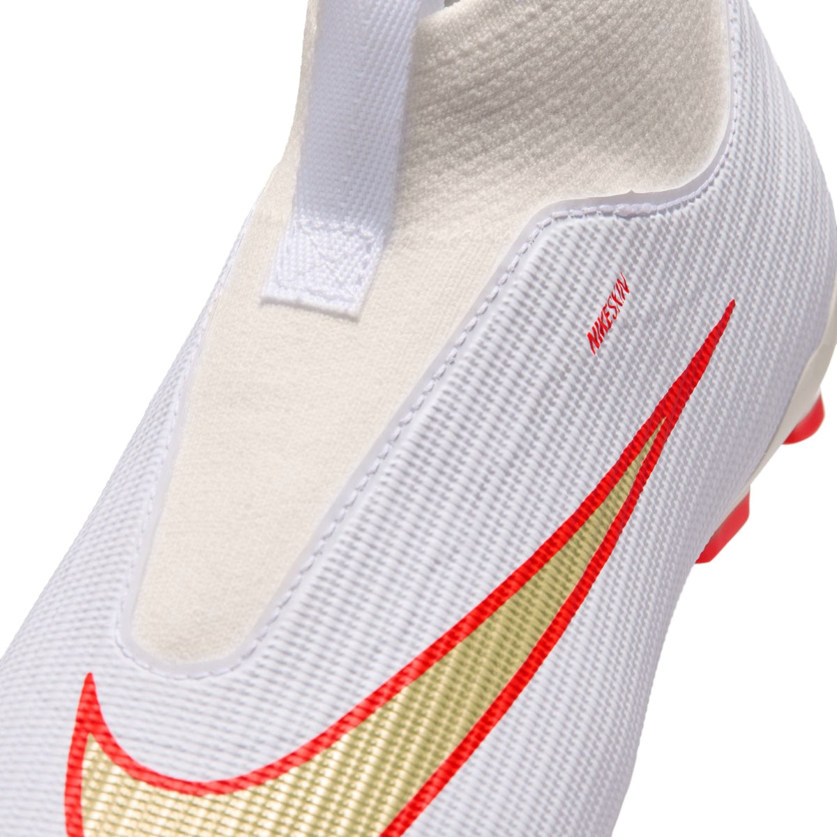 Nike Junior Zoom Mercurial Superfly 11 Academy FG Firm Ground Soccer Cleats-White/Blur/Bright Crimson